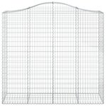 vidaXL Paniers à gabions arqués 12 Pièces 200x50x180/200 cm Fer galvanisé