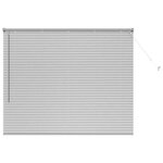 vidaXL Store de Fenêtre avec des rideaux Manuel Argent Aluminium