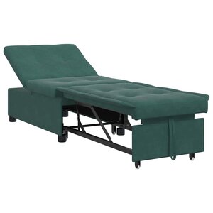 vidaXL Canapé-Lit Vert foncé 194 x 67 x 82 cm Velours