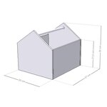 Boîte de rangement bicolore HOUSE gris