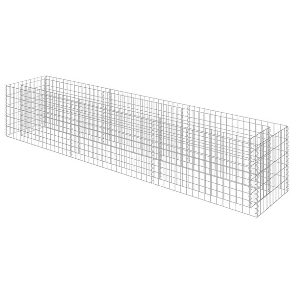 vidaXL Lit surélevé à gabion Acier galvanisé 270x50x50 cm