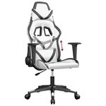 vidaXL Chaise de jeu Blanc et noir Similicuir