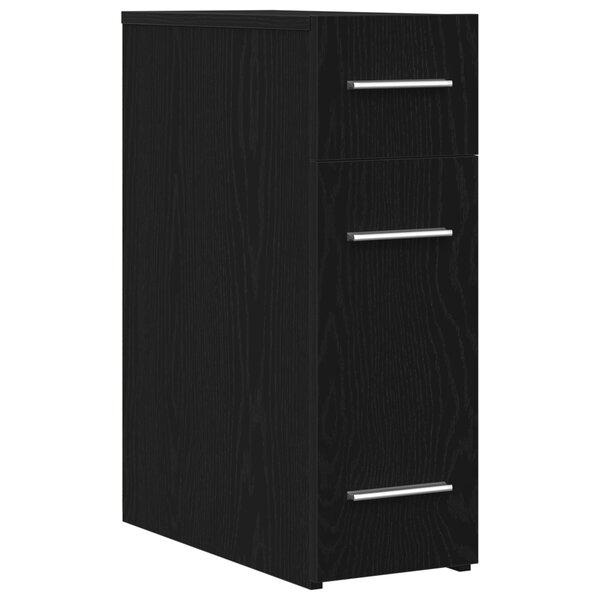Meuble de pharmacie vidaXL en chêne noir 20x45 5x60 cm en bois d'ingénierie