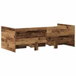 vidaXL Cadre de lit de jour avec tiroirs Bois ancien 90 x 190 cm