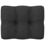 vidaXL Canapé central de jardin coussins anthracite Bois de pin massif