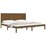 vidaXL Cadre de lit sans matelas marron miel 200x200cm bois pin massif
