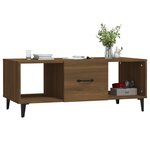 vidaXL Table basse Chêne marron 102x50x40 cm Bois d'ingénierie