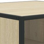 vidaXL Table basse chêne sonoma 60 5x60 5x30cm bois d'ingénierie/métal
