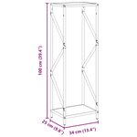 vidaXL Portant de bois chauffage vert olive 34x25x100 cm