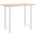 vidaXL Pieds de table de bar Blanc 2 pièces 60 x (110-111) cm Acier