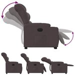 vidaXL Fauteuil inclinable électrique marron foncé tissu