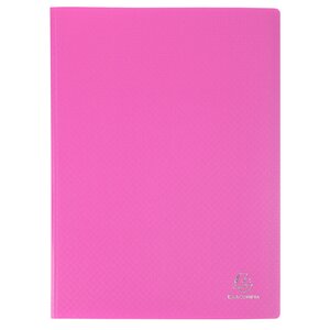 Protège-documents En Polypropylène 5/10e Opak Pochettes Cristal 200 Vues - A4 - Rose - X 8 - Exacompta