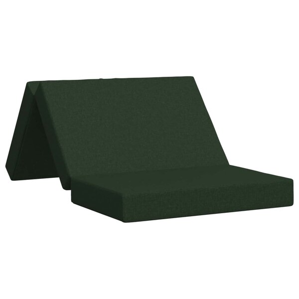 vidaXL Canapé-lit pliable 80 x 67 x 45 cm Vert foncé