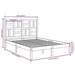vidaXL Cadre de lit Blanc Bois massif 120x200 cm