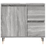 vidaXL Ensemble de meubles de salle de bain 3 Pièces Sonoma gris
