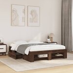 vidaXL Cadre de lit sans matelas chêne marron 120x200 cm