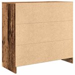 vidaXL Buffet avec tiroir vieux bois 80x34x76 cm bois d'ingénierie