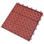 vidaXL Carreau de terrasse 10 Pièces Rouge 30 5 x 30 5 x 2 2 cm