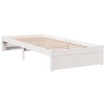 vidaXL Lit bibliothèque sans matelas blanc 100x200 cm bois pin massif
