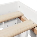 vidaXL Cadre de lit sans matelas blanc 140x190 cm bois de pin massif