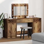 vidaXL Table de Toilette avec tiroir 3 Pièces Marron 40 x 41 x 75 cm
