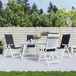 vidaXL Coussins de chaise à dossier haut lot de 4 carreaux noir