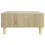 vidaXL Table basse blanc et chêne sonoma 60x60x30 cm bois d'ingénierie