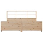 vidaXL Lit bibliothèque sans matelas 200x200 cm bois massif