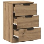 vidaXL Table de chevet chêne artisanal 40x36x65 cm bois d'ingénierie