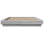 vidaXL Cadre de lit avec lumières LED sonoma gris 120x200 cm