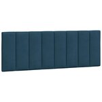 vidaXL Coussin de tête de lit Hanko bleu 120 cm velours
