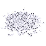 Perles en plastique avec chiffre  6mm ø  blanc  blister 40g