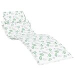 vidaXL Coussin de chaise longue motif de feuilles tissu oxford