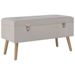 Banc banquette avec compartiment de rangement 80 cm gris velours 02_0010883