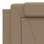vidaXL Lit avec matelas cappuccino 180x200 cm similicuir
