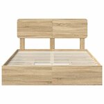vidaXL Lit de Rangement Chêne Sonoma 160 x 200 cm Bois d'ingénierie