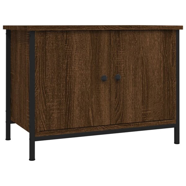 vidaXL Meuble TV avec portes chêne marron 60x35x45cm bois d'ingénierie