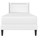 vidaXL Cadre de lit avec matelas Blanc 100 x 200 cm Simili cuir