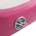vidaXL Tapis gonflable de gymnastique avec pompe 600x100x20cm PVC Rose