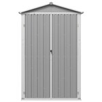 vidaXL Abri de jardin Gris 116x45x175 cm Acier galvanisé