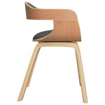 vidaXL Chaise de salle à manger 6 Pièces gris clair bois courbé et tissu