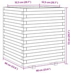 vidaXL Jardinière blanc 60x60x72 cm bois de pin massif