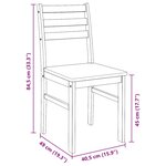 vidaXL Chaises à manger 2 Pièces blanc bois massif caoutchouc