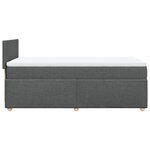 vidaXL Sommier à lattes de lit avec matelas Gris foncé 80x200 cm Tissu