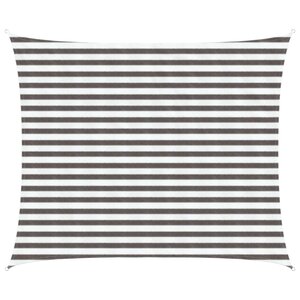 vidaXL Voile d'ombre 2 5 x 4 m HDPE Rectangulaire Gris clair et blanc