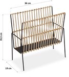 Porte revues en métal et rotin 36 cm