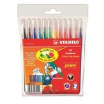STABILO - 12 feutres de coloriage Trio A-Z - dont 4 fluos - pointe moyenne