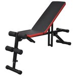Vidaxl banc d'entraînement réglable avec jeu d'haltères 30 5 kg