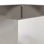 vidaXL Jardinière argenté 42x38x75 cm acier inoxydable