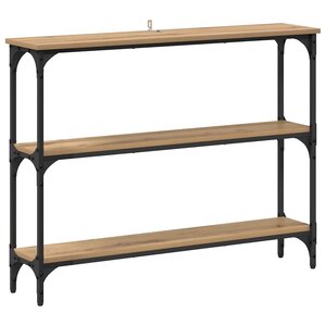 vidaXL Table console avec étagère chêne artisanal 100 x 22.5 x 75 cm